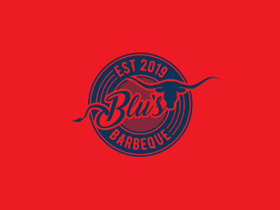 Blu s Barbeque Logo Design