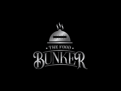 The Food Bunker Logo Design brand brand design branding design gothic gothic font heraldic heraldry icon illustration logo retro retro logo vintage vintage logo