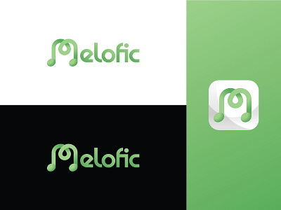 Melofic Logo Design app brand brand design branding design icon logo ui ux vector