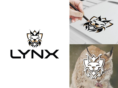 Lynx Logo Concept Design brand branding design esports mascot heraldic icon illustration logo luxury minimalist minimalist logo modern