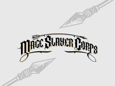 Mage Slayer Corps brand branding design gothic icon illustration logo luxury typography vector vintage