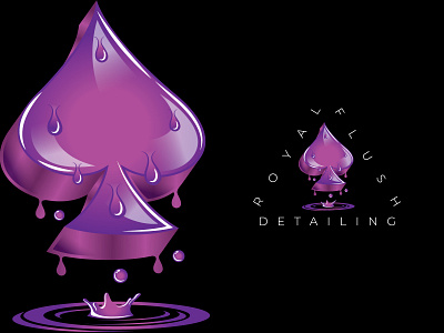 Royal Flush Detailing 3d brand brand design branding design gradient gradient logo icon illustration logo typography vector