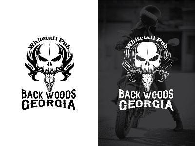 Back Woods Georgia (Harley Riders Pub) brand branding design graphic design icon illustration logo vector vintage