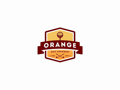 Orange Golf business golf logo orange red sport