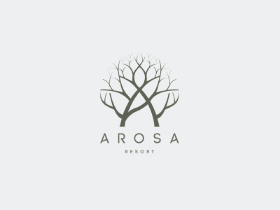 Arosa Resort logo nature resort simple