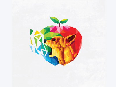 Tombark animal branding colorful dog illustration logo modern polygonal puppy surrealism