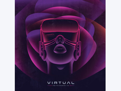 Virtual Psychedelic fantasy illustration adobeillustrator modern psychedelic virtual