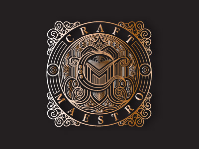 Craft Meastro adobeillustrator branding classic craft elegant emblem logo logotype