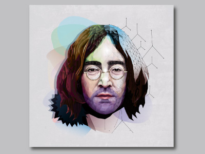 john Lennon adobeillustrator design idolproject illustration mixpoly modern