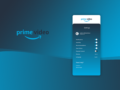 Settings Prime Video