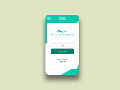 Sign up screen - #DailyUI #001