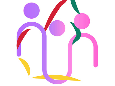 La family branding design illustration logo logo design logotype