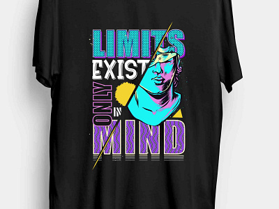 Limits exist only in mind T-shirt Design art branding clothing design fashion graphic design ideas illustration t shirt