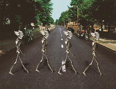 Every Journey Started with a Single Step art design graphic design ideas journey photo manuplation photoshop skull the beatles unique