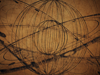 Armillary Sphere - Texture after effects art blueprint circle circular da vinci doodle gyro gyroscope illustration motion museum renaissance retro sphere vintage