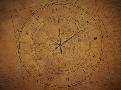 Clock Wireframe - Texture