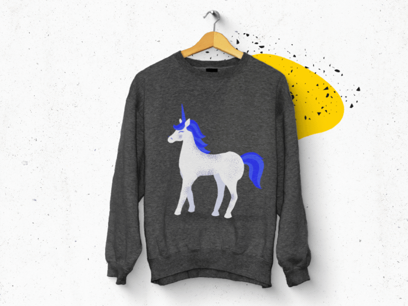 Unicorn Clothes after effects animation loop merchandise motion motion graphics