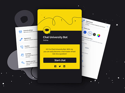 ChatBot Appearance after effects app application chat chat app chat bot colors dark ui dashboard interaction loop management messaging mobile motion product product design robot uiux visual