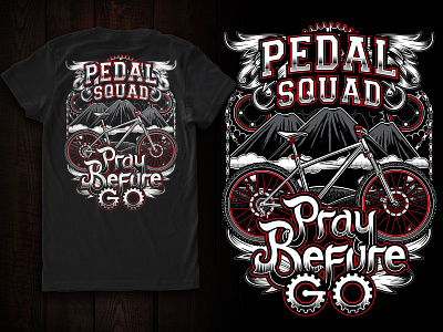 Pedal Squad T-shirt Design apparel artwork automotive bike biker bycicle clothing cycle cycling cyclist downhill graphic design illustration mountain mountain bike rider t shirt design