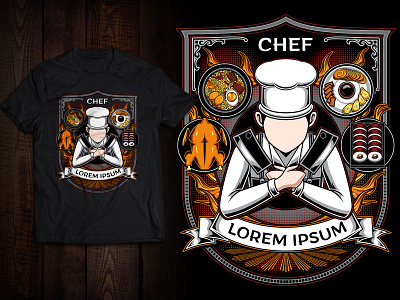Chef illustration T-shirt Design