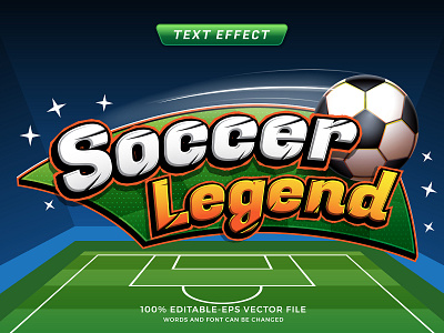 Soccer legend Text, Graphic Styles Text artwork branding broadcasting editable text graphic design graphic styles illustration league logo soccer soccer design soccer league soccer text soccer theme text effect text styles