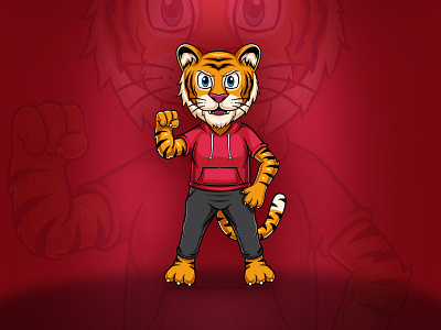 Tiger illustration for mascot apparel artwork attack clothing fight fighter fitness graphic design gym healthy illustration karate logo man mascot self defence sport strength tiger training