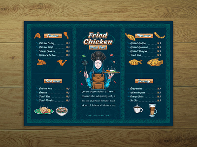 Restaurant halal food menu template