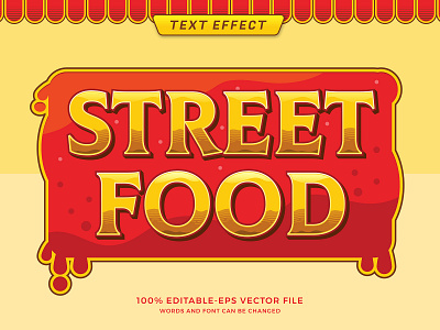 Street food text effect