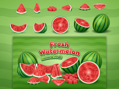 Realistic Fresh watermelon background, And Realistic Bundle background food food illustration food realistic food vector fresh freshness fruith fruith vector green healthy illustration natural organic realistic vector vector vegetable vegetarian wallpaper watermelon