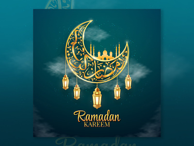 Ramadan Kareem islamic Backround with Calligraphy