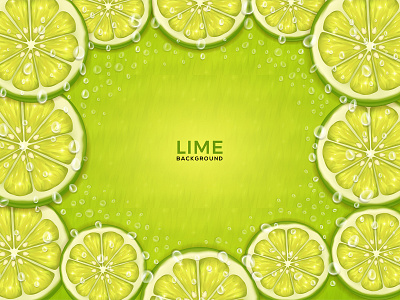 Realistic Lime Vector Background