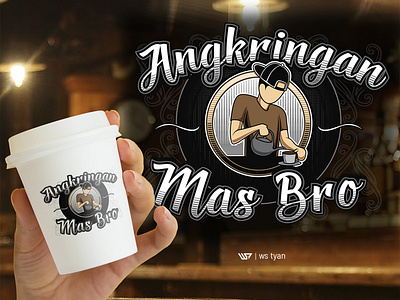 Logo For '' Angkringan Mas Bro '' coffee shop