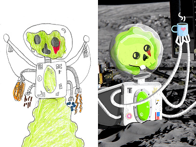 Wake up Philae! illustration monster photoshop the monster project