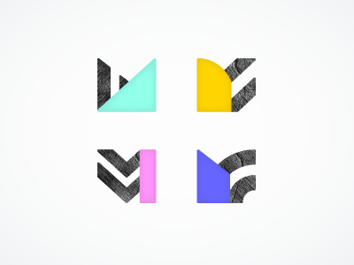 M Series colorful m neon procrastidesigning texture typography