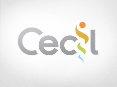 Cecil logo grey health healthcare identity logo logotype medical rainbow typography