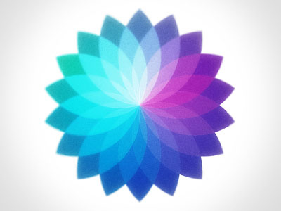 Bloom bloom blue flower logo purple vector