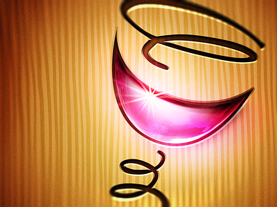 Wine Icon app flare glass glossy icon ios missouri pink shiny spring whimsical wine wood