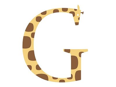 G is for Giraffe animal giraffe illustration letter