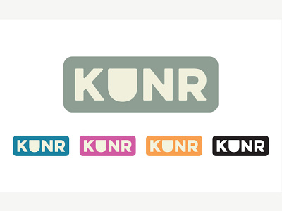 KUNR Logos branding design logo media radio