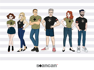 Stan Can Design Anime Line Up anime branding design graphic design illustration media nevada photoshop print raster self portrait self promotion