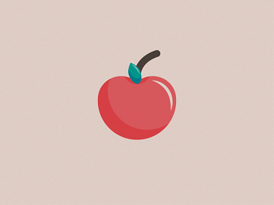 Apple design flat fruit illustration vector
