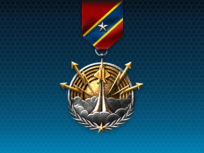 Medal for Growing Recruit that are developing well in the game. f 22 lightning medal ribbon rocket war world war online