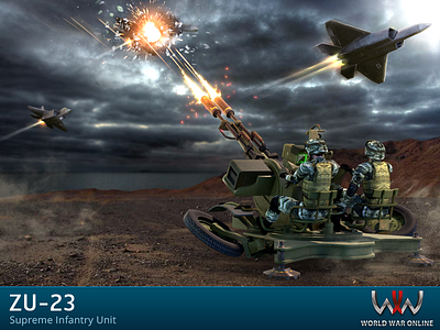 World War Online // Zu-23 New unit reveal shot anti air explosion f 22 machine gun war world war online zu 23