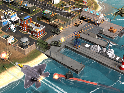 Base under fire 3d browser games building f 22 medal military base plane ship strategy games submarine tank world war online