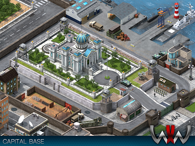 Capital Base 3d browser games building f 22 medal military base plane ship strategy games submarine tank world war online