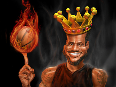 Lebron art studio basketball fire ipad king james lebron maya photoshop
