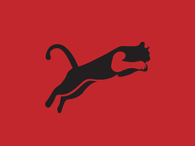 Cougar animal apex black cougar graphic design icon illustration jungle minimalist predator