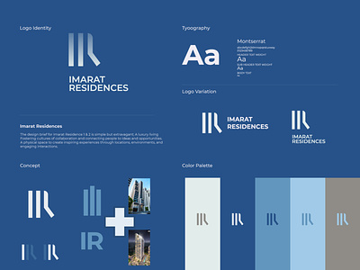 IMARAT Residences Brand Identity alphabet apartment branding i identity letter minimalist modern monogram r realestate