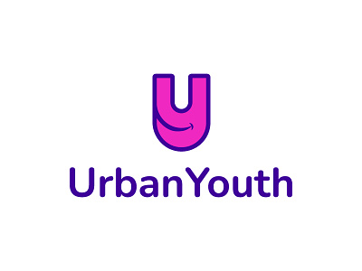 Urban Youth - Brand Identity art direction branding design graphic design happy icon identity logo logo design minimalist modern monogram smile