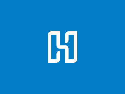 H Personal Mark letter h mark single line wordmark